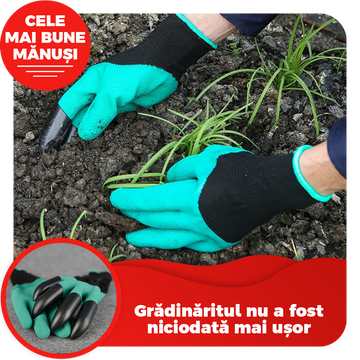 OFERTA Manusi Gradina - Planteaza si Scapa de Buruieni usor si simplu cu Manusile de Gradina cu Gheare