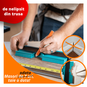 OFERTA Rigla Contur 25 cm - Gata cu masurarea la ghici pentru decupajele complicate!